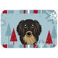 Skilledpower Winter Holiday Longhair Black And Tan Dachshund Mouse Pad; Hot Pad & Trivet SK632707